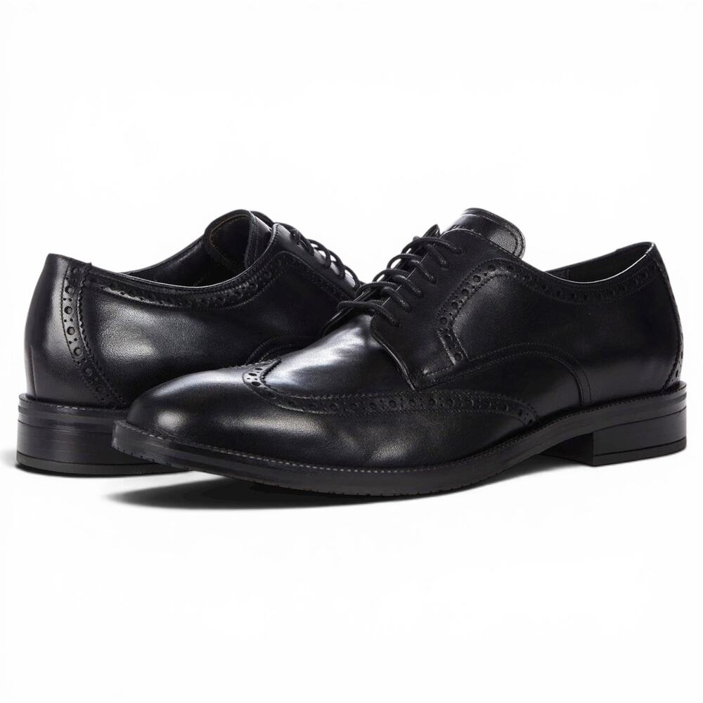 Cole‎ Haan Copley Wingtip Derby Oxfords Men’s Black Leather Dress Shoes - Size 9